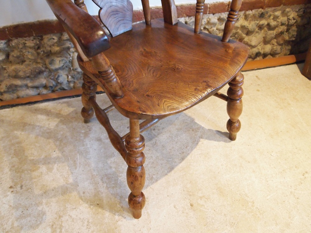 Chair fantastic Victorian Windsor Grandfather chair c1870 View IV