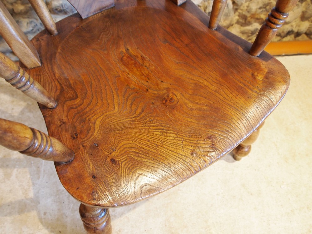 Chair fantastic Victorian Windsor Grandfather chair c1870 View VI