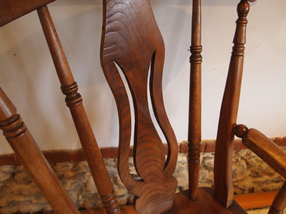 Chair fantastic Victorian Windsor Grandfather chair c1870 View VII