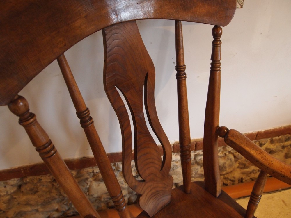 Chair fantastic Victorian Windsor Grandfather chair c1870 View VIII