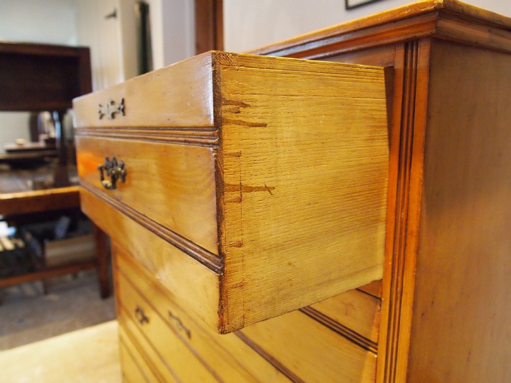 Chest of drawers Arts and Crafts solid Ash c1880 View VII
