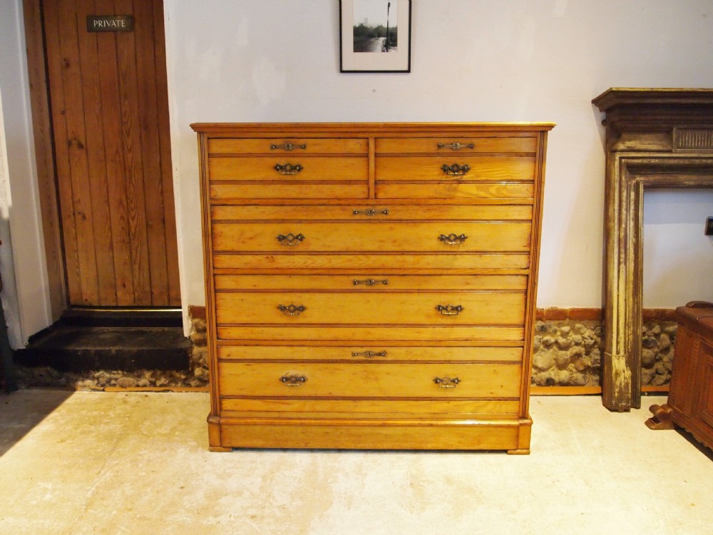 Chest of drawers Arts and Crafts solid Ash c1880 View X