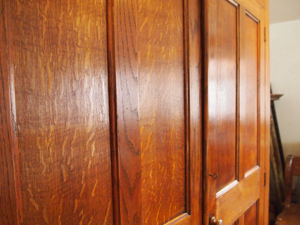 Cupboard pantry hall Edwardian English Oak c1910 View IV