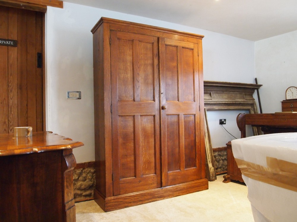 Cupboard pantry hall Edwardian English Oak c1910 View VI