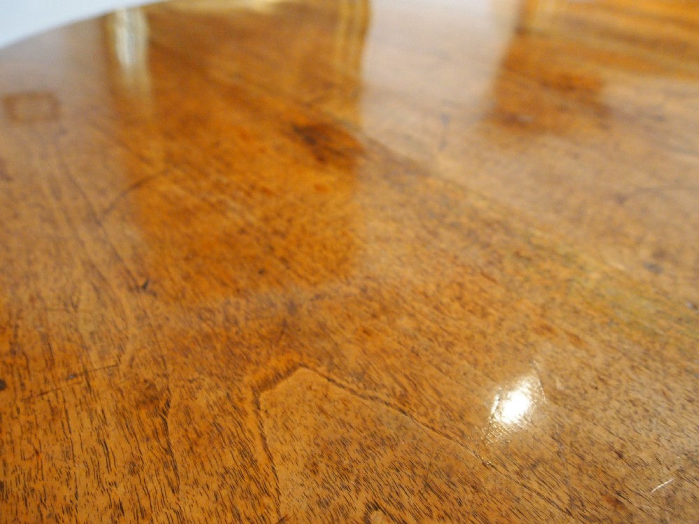 Table rare English Walnut country refectory dining table c1820 View IV