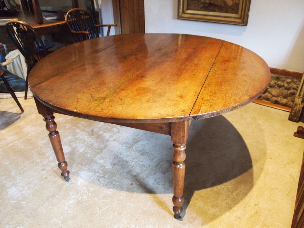 Table rare English Walnut country refectory dining table c1820 View VII