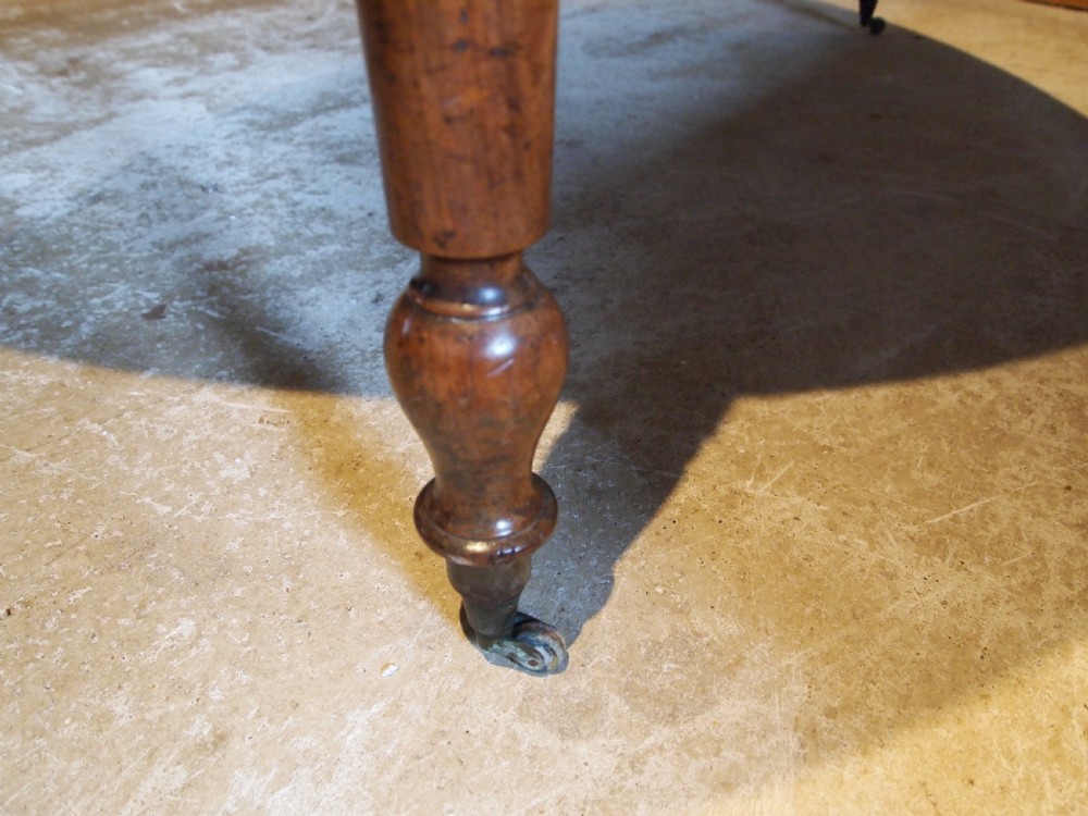 Table rare English Walnut country refectory dining table c1820 View IX