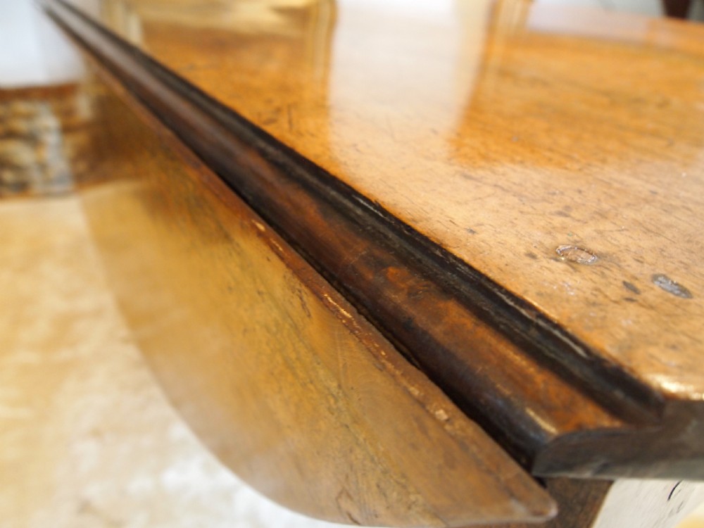 Table rare English Walnut country refectory dining table c1820 View XI