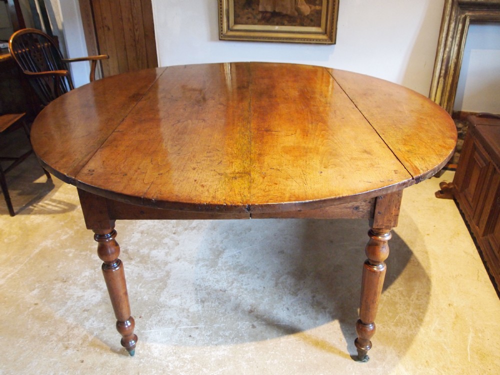 Table rare English Walnut country refectory dining table c1820 View XII