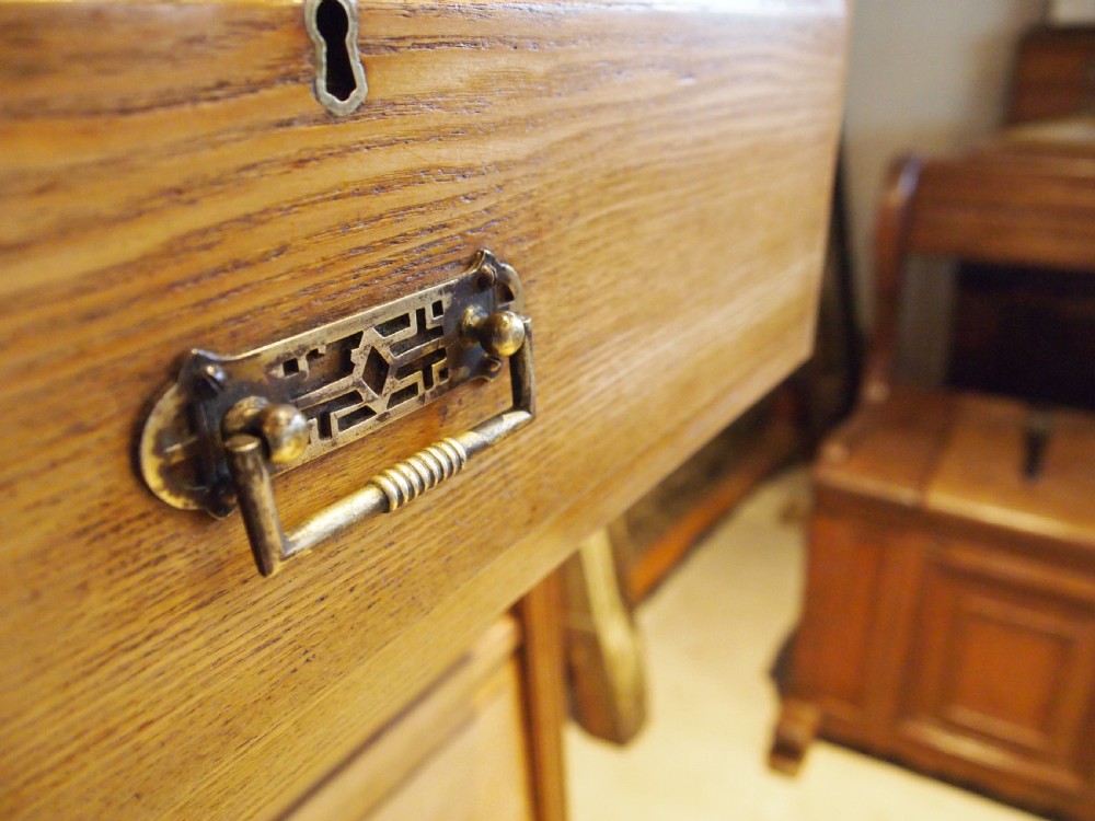Chest of drawers rare slim Arts and Crafts Ash Victorian c1880 View VII