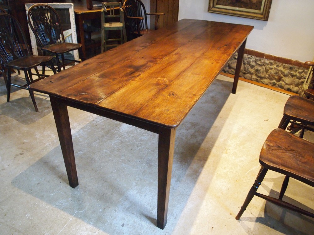 Table stunning refectory dining farmhouse Elm Victorian c1840 View VI