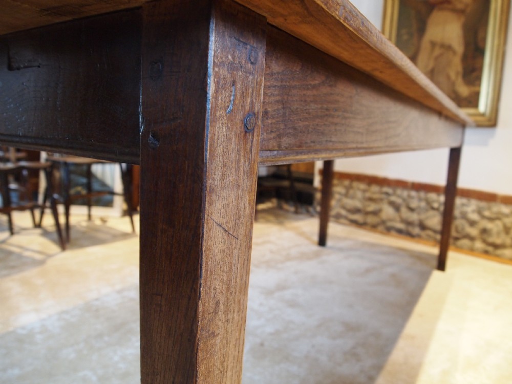 Table stunning refectory dining farmhouse Elm Victorian c1840 View IX
