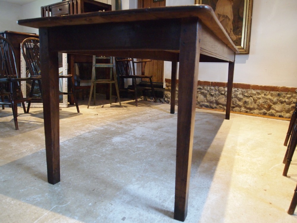 Table stunning refectory dining farmhouse Elm Victorian c1840 View X