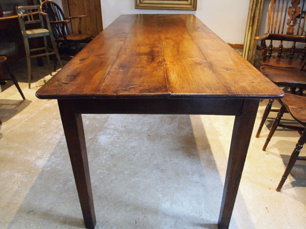 Table stunning refectory dining farmhouse Elm Victorian c1840 View XII