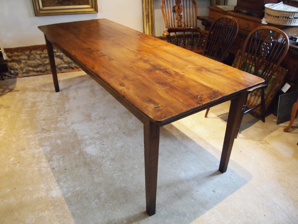 Table stunning refectory dining farmhouse Elm Victorian c1840 View XIV