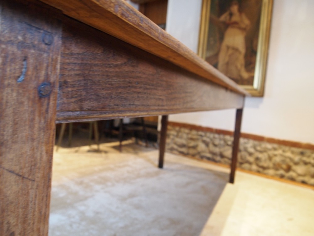 Table stunning refectory dining farmhouse Elm Victorian c1840 View XV