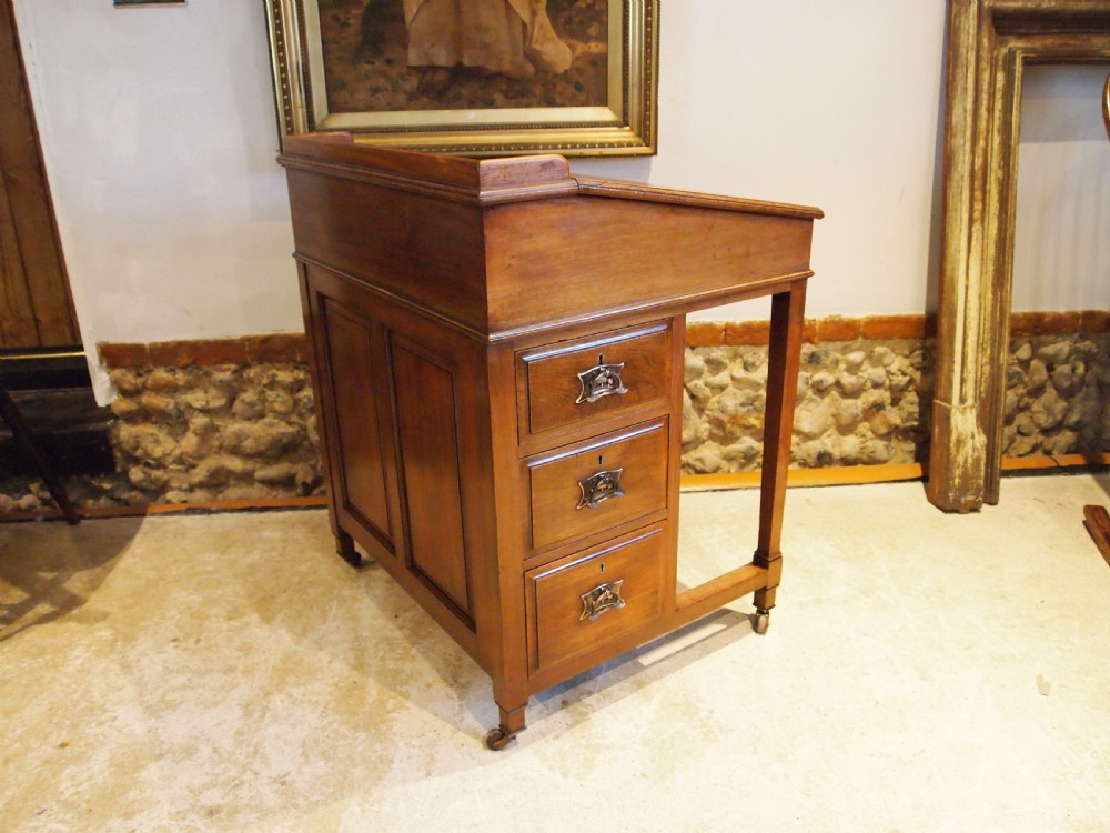 Desk V Rare Arts and Crafts Walnut Davenport c1880 View II
