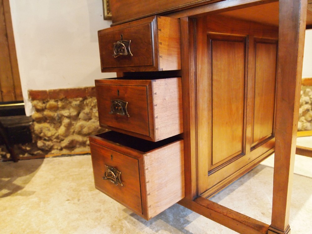 Desk V Rare Arts and Crafts Walnut Davenport c1880 View VI