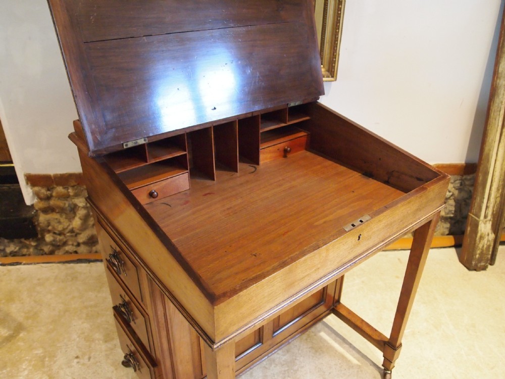 Desk V Rare Arts and Crafts Walnut Davenport c1880 View XI
