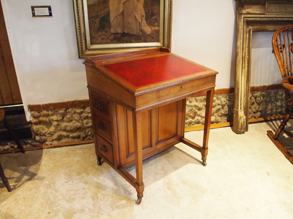 Desk V Rare Arts and Crafts Walnut Davenport c1880 View XVII