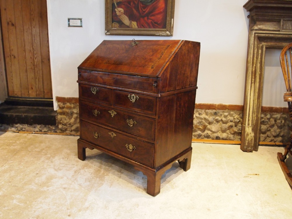 Bureau desk Small outstanding George II Walnut c1740 View XXII