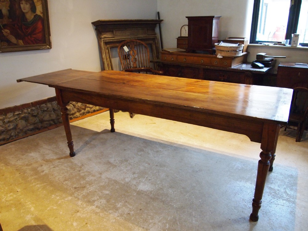 Table stunning Elm refectory farmhouse extending dining c1860