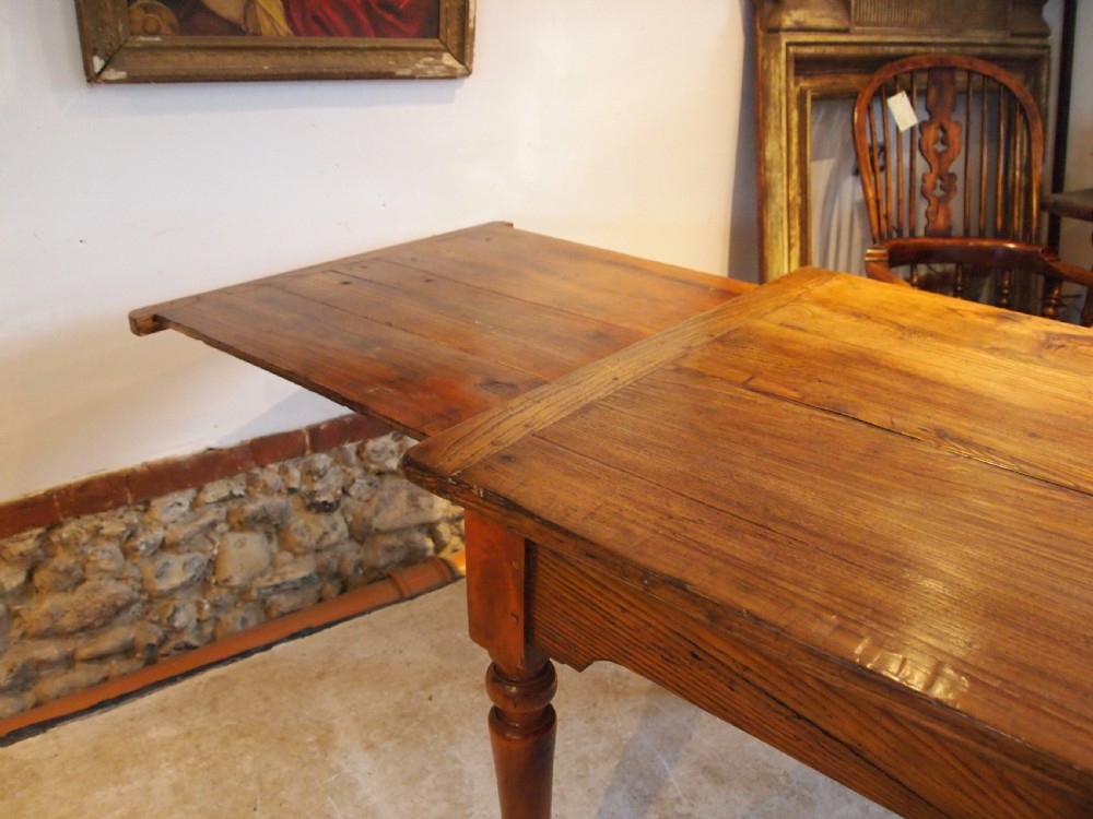 Table stunning Elm refectory farmhouse extending dining c1860 View VI
