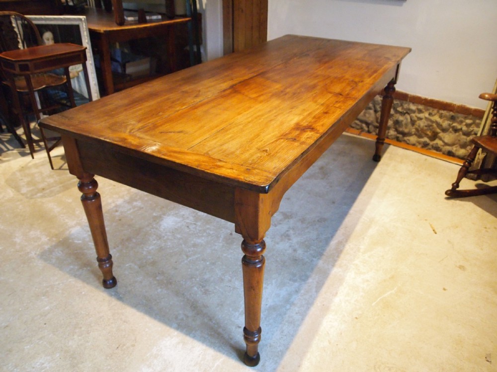 Table stunning Elm refectory farmhouse extending dining c1860 View X