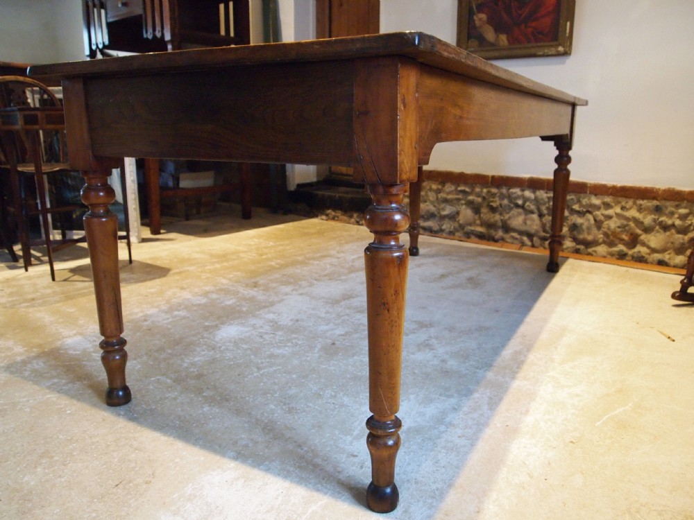 Table stunning Elm refectory farmhouse extending dining c1860 View XIII
