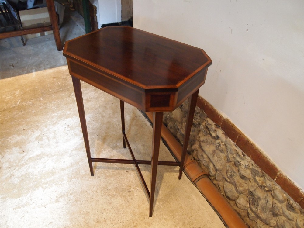 Table fine George III Mahogany Sheraton side hall lamp c1790 View X