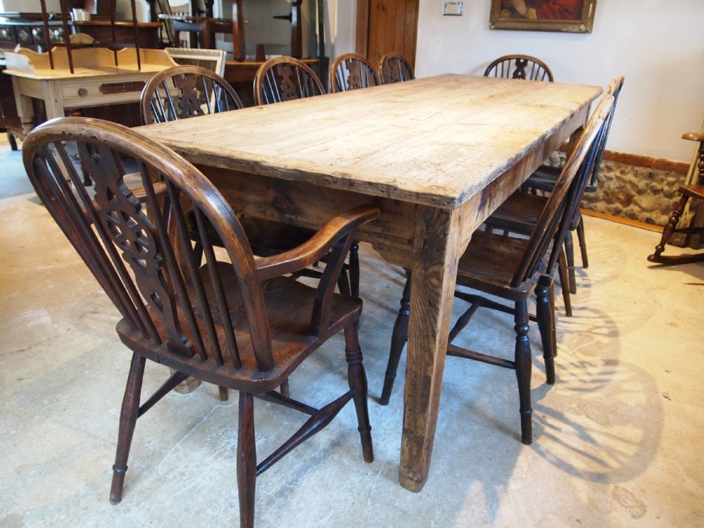 Table rare large country house refectory farmhouse Geoerge III c1800 View III