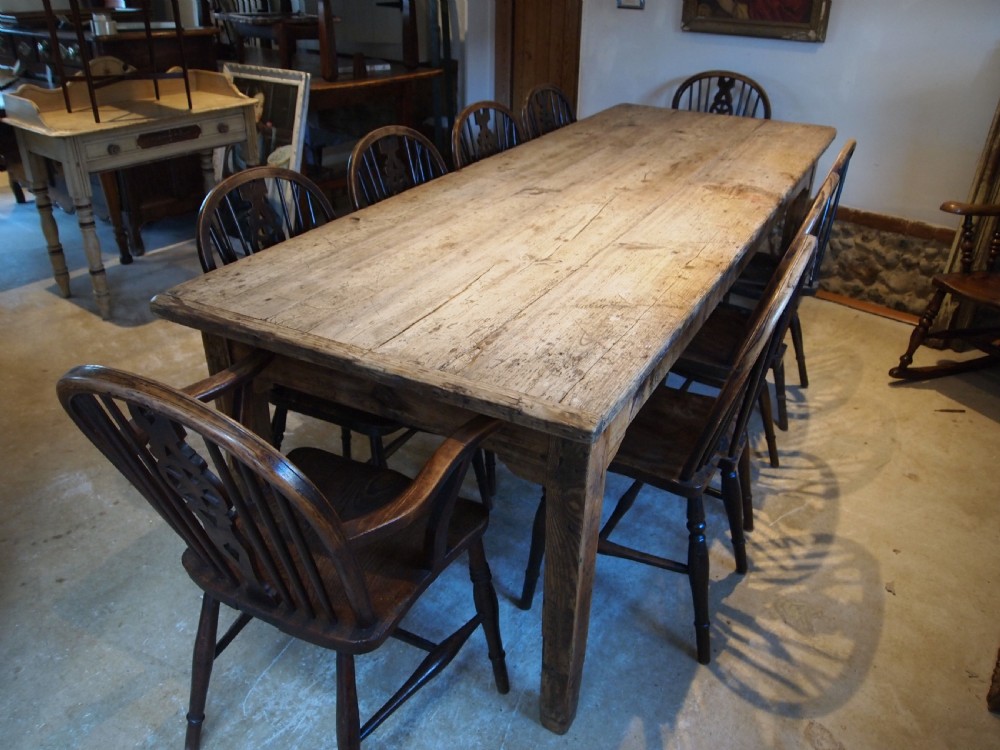 Table rare large country house refectory farmhouse Geoerge III c1800 View VIII