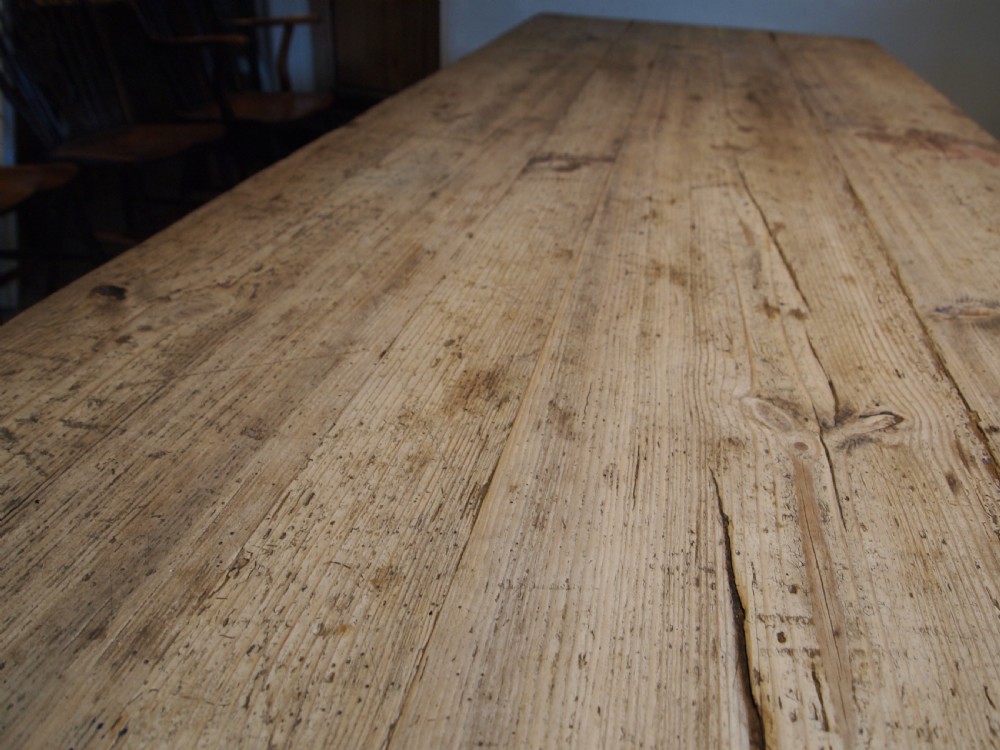Table rare large country house refectory farmhouse Geoerge III c1800 View XII