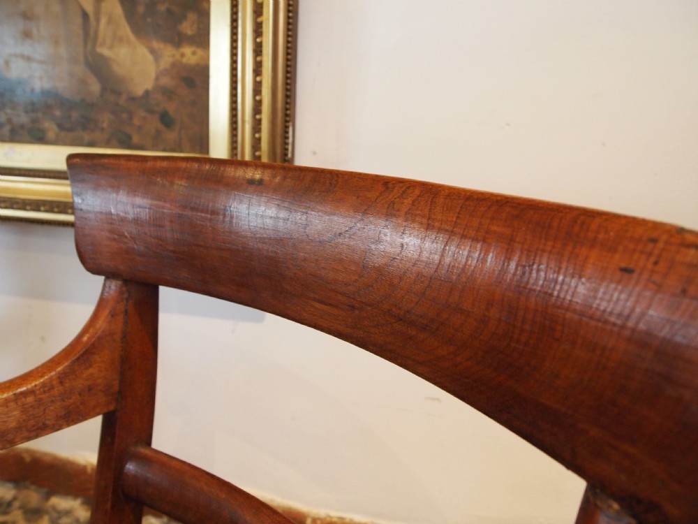 Chairs fine pair of fruitwood George IV Regency armchairs c1820 View VI
