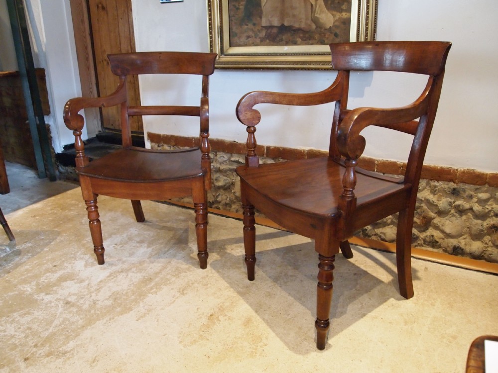 Chairs fine pair of fruitwood George IV Regency armchairs c1820 View XI