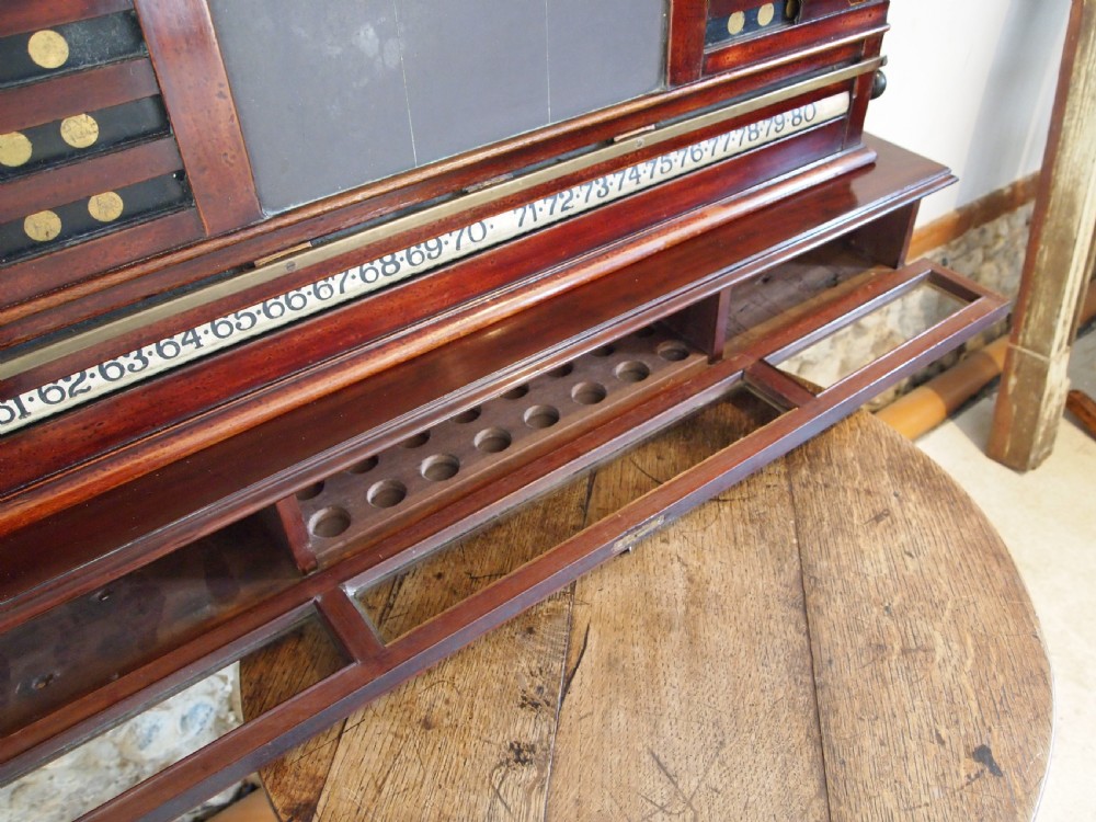 Snooker scoreboard rare Victorian Orme & Sons Mahogany c1880 View III