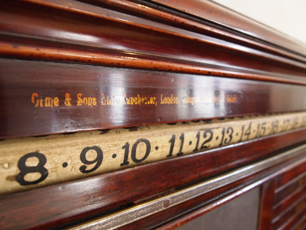 Snooker scoreboard rare Victorian Orme & Sons Mahogany c1880 View IV
