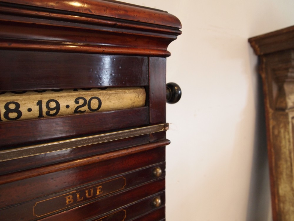 Snooker scoreboard rare Victorian Orme & Sons Mahogany c1880 View VII
