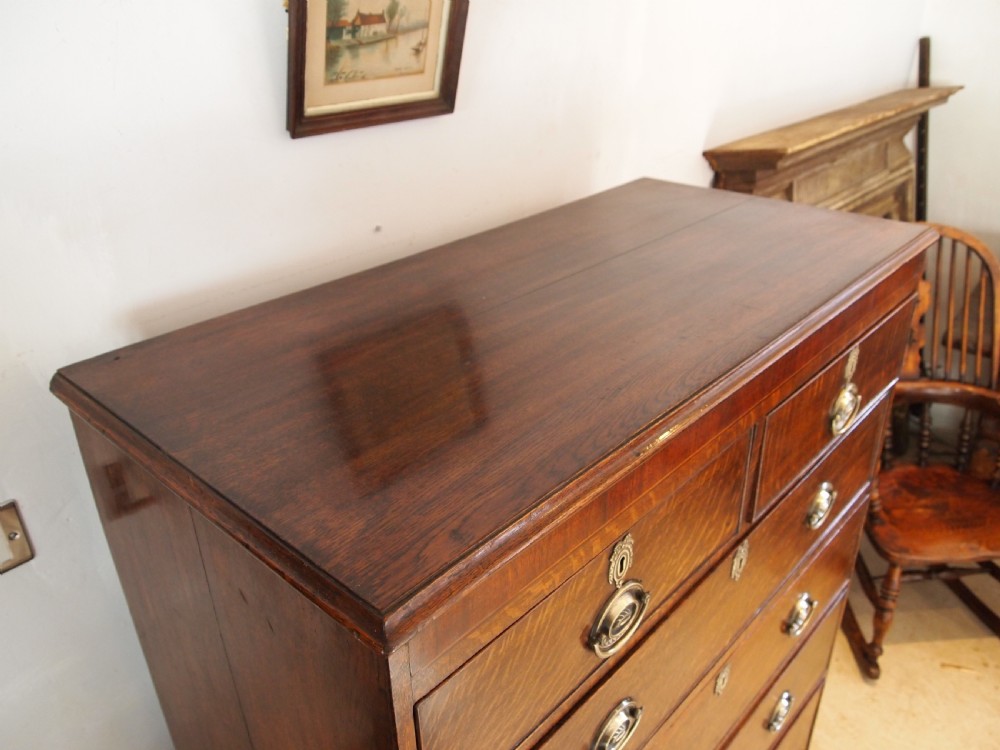 Chest of drawers stunning George III Oak c1790 View III