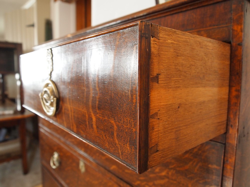 Chest of drawers stunning George III Oak c1790 View X