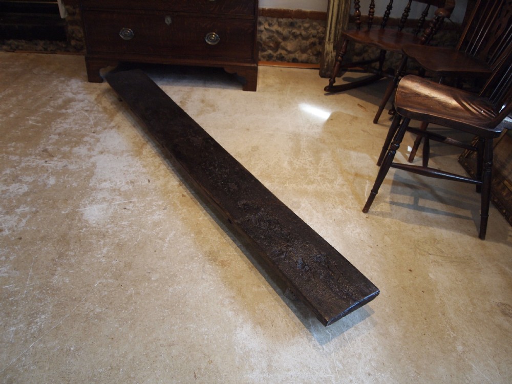 Stool refectory rare prmitive Elizabeth I long foot stool Oak c1580 View IX