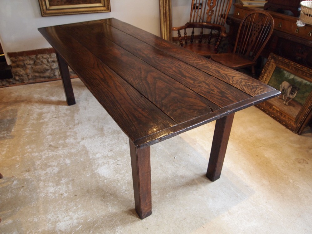Table rare English George I Oak refectory farmhouse c1720