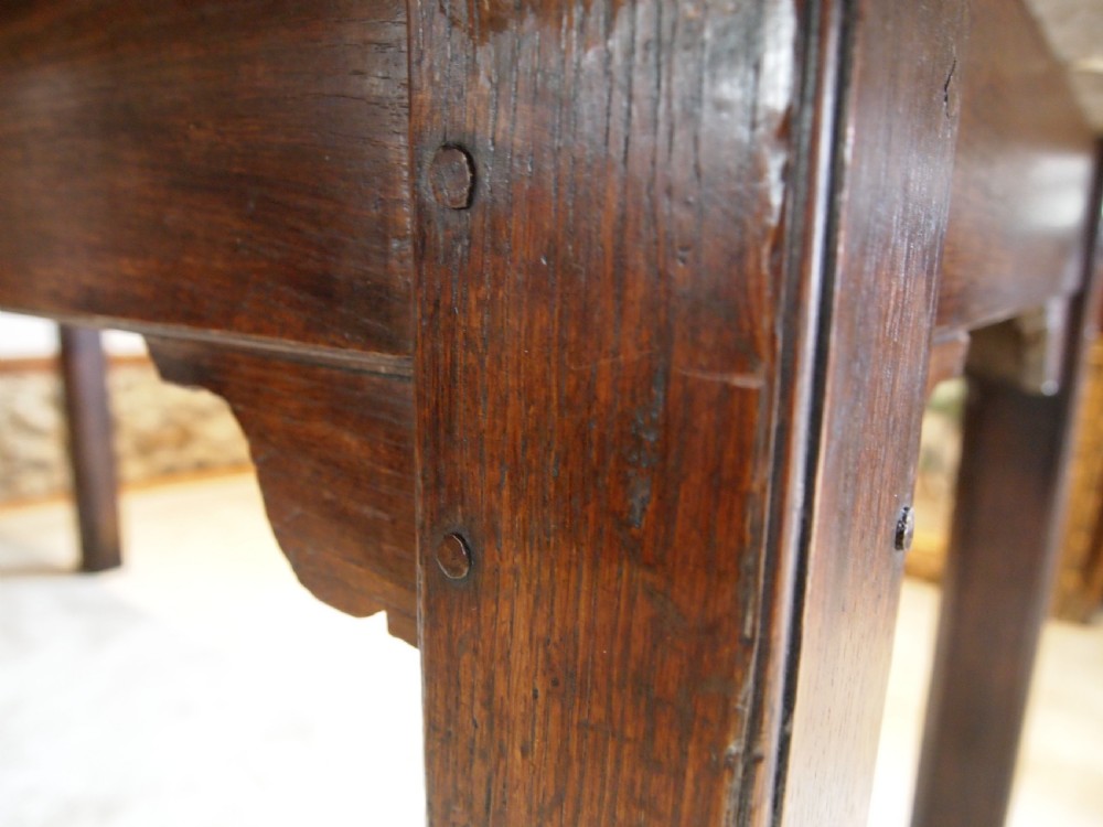Table rare English George I Oak refectory farmhouse c1720 View II