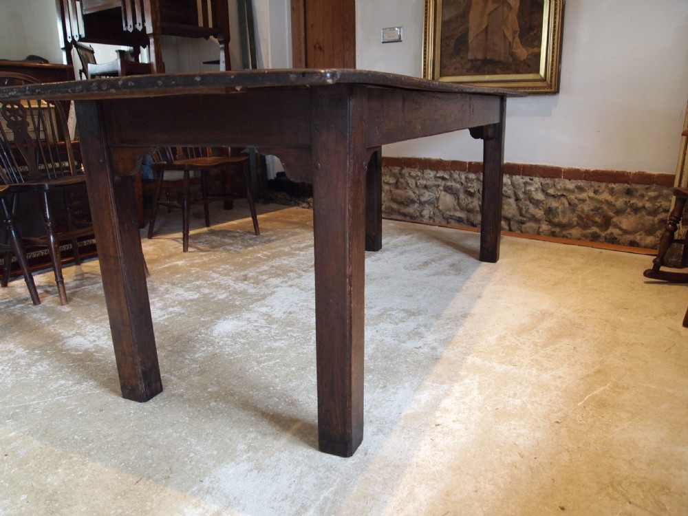 Table rare English George I Oak refectory farmhouse c1720 View VII