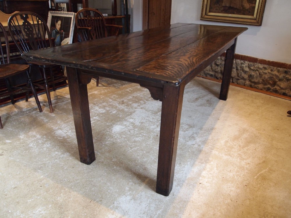 Table rare English George I Oak refectory farmhouse c1720 View X
