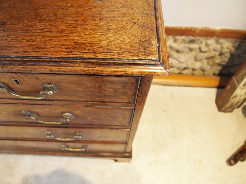 Chest of drawers fine rare small George III Oak c1780 View III