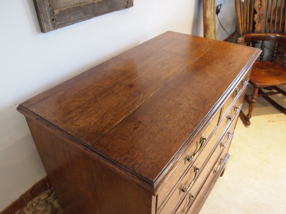 Chest of drawers fine rare small George III Oak c1780 View VII