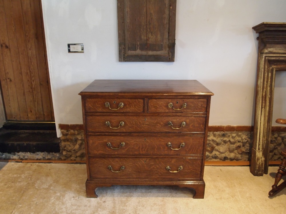 Chest of drawers fine rare small George III Oak c1780 View XI