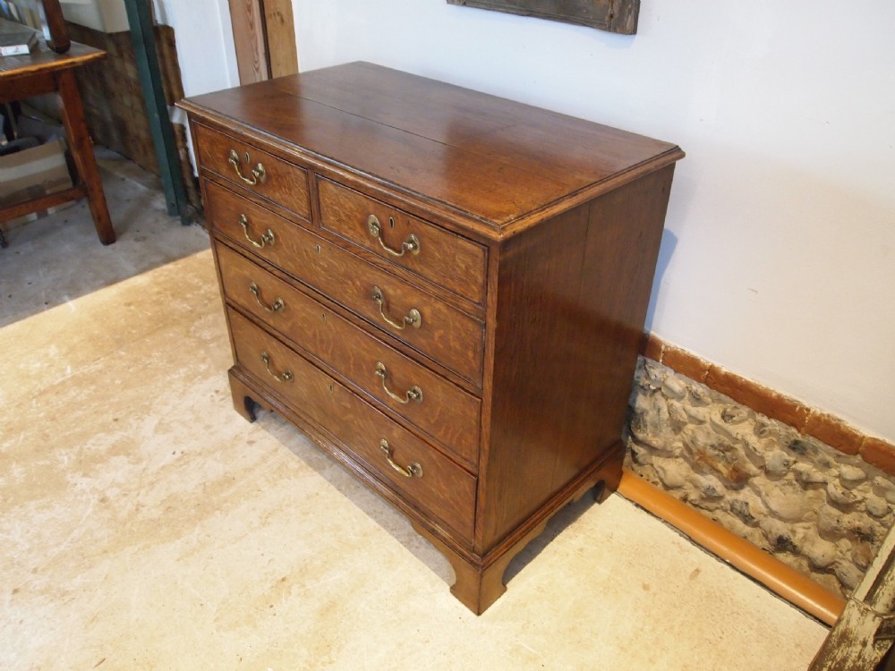 Chest of drawers fine rare small George III Oak c1780 View XIV