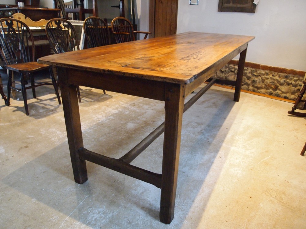 Table refectory dining farmhouse French Beech c1860 View III